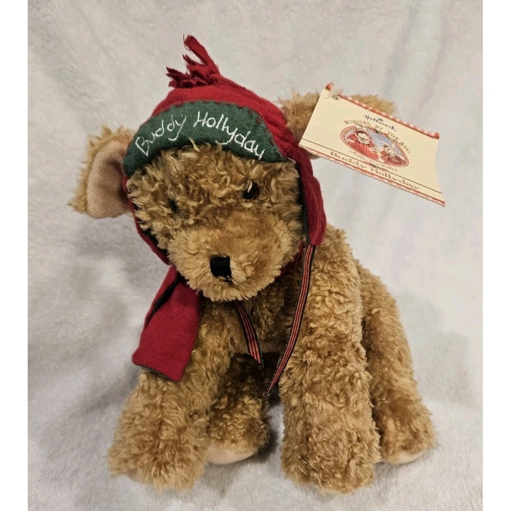 Hallmark Bunnies By The Bay Buddy Hollyday Plush Stuffed Dog Holiday 2002 NWT